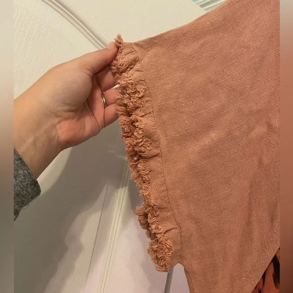 Umgee Linen Blend Frayed Hem Animal Print Dress - Picture 3 of 7